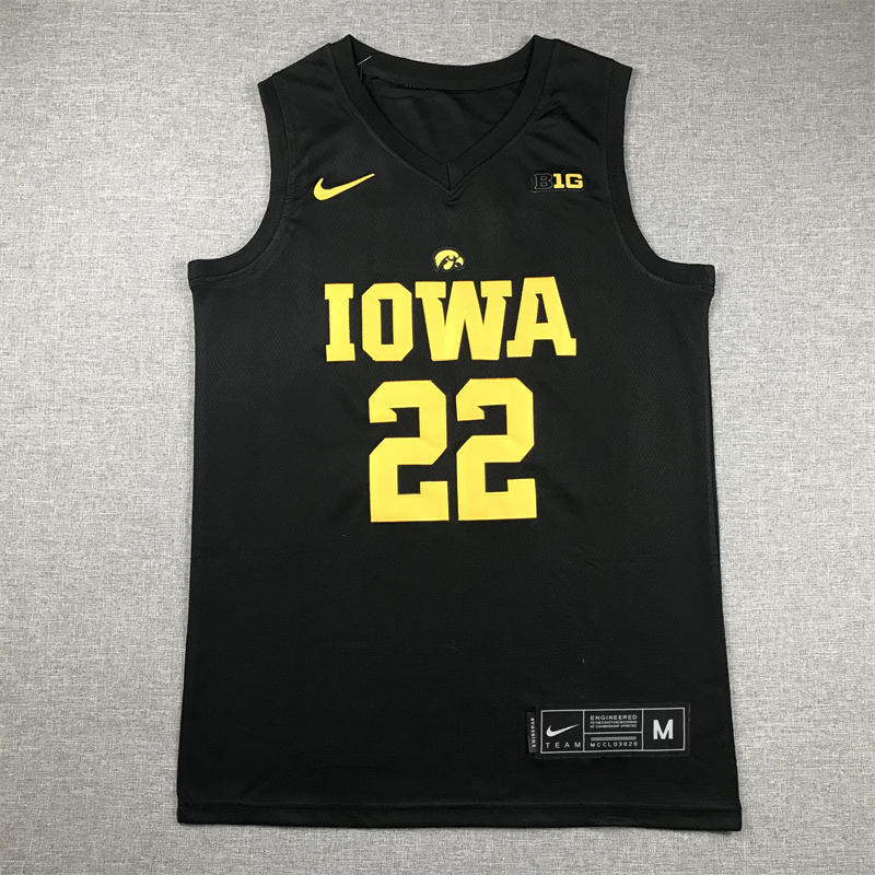 Men Iowa Hawkeye #22 Clark Black Nike 2024 NBA Jersey style 1